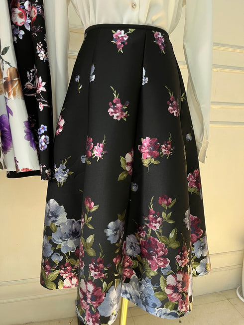 Women Floral Print Flared Skirts